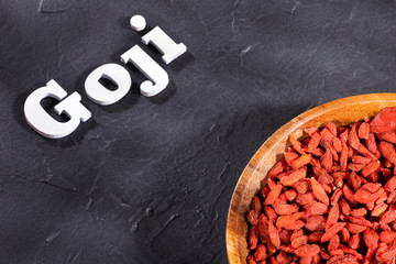 Red dried goji berries - Lycium Barbarum. Wolfberry