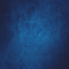 abstract blue and black background design or old blue paper with vintage grunge border texture and soft lighting on center