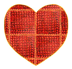 Seamless Vintage Scandinavian Style  Handmade Knitted Natural Colors Green Brown Orange pattern illustration. 