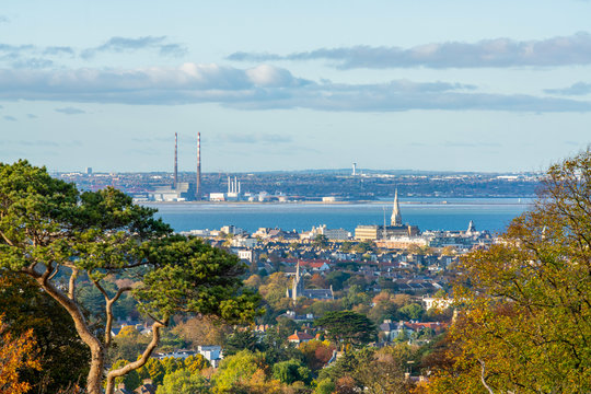 View Of Dublin Bay And The Poolbeg Generating Station Can Be Seen In The Distance