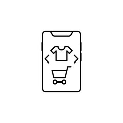Smartphone online shopping icon. Element of smartphone icon