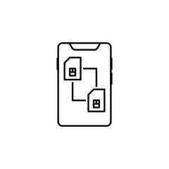 Smartphone sim icon. Element of smartphone icon