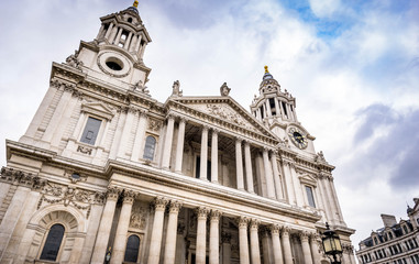  St Pauls Cathedral in London at cloudy day