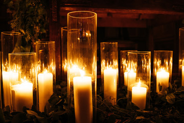 Mysterious Lit Candles 