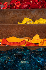 Murano factory. Murano Italy Glass Blowing Furnace. Traditional Italian craftsmanship concept. inside Murano glass factory Venice Italy close up detail