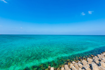 宮古島の海　Beautiful beach in Miyakojima Island, Okinawa.