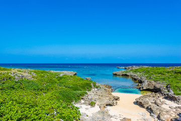 Obraz premium 宮古島の海 Beautiful beach in Miyakojima Island, Okinawa.