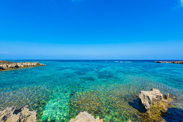 宮古島の海　Beautiful beach in Miyakojima Island, Okinawa.