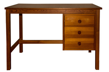 Wooden office table with drawers