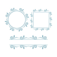 Frame decorative ornament vector collection