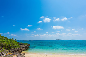 宮古島の海　Beautiful beach in Miyakojima Island, Okinawa.