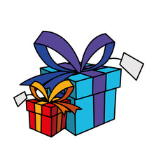 Merry christmas gifts vector design