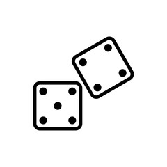 Dice icon trendy
