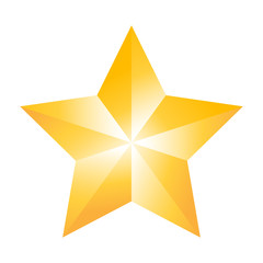 vector golden star elegant isolate on white background