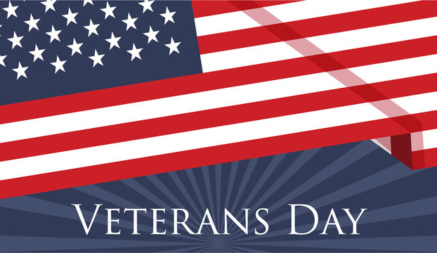 Veterans Day holiday banner for the National celebration on the 11th of November. Vector illustration