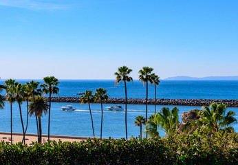 Fototapeta premium Boats in Beautiful Newport Harbor in Southern California