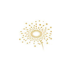 Obraz premium Fireworks Logo Template vector symbol