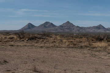 The Three Sisters mountain range in southwest New Mexico.