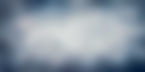 Dark blue smoke vignette banner. Grunge cloudy empty background. Blurred texture. Bad weather abstract illustration. 