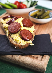 sausage on the plate