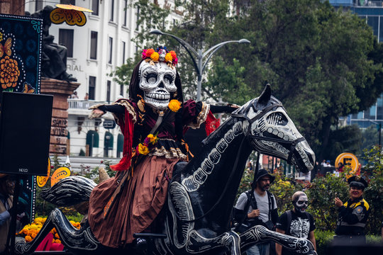 Day of the dead parade, Mexico City, 2019