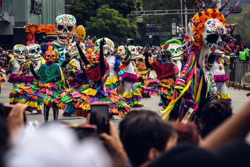 Day of the dead parade, Mexico City, 2019
