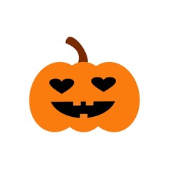 cute halloween pumpkins with funny face vector illustration