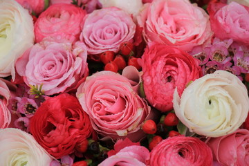Mixed pink bridal bouquet