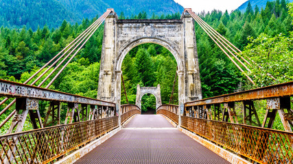 The historic Second Alexandra Bridge between Spuzzum and Hell's Gate along the Trans Canada Highway in British Columbia, Canada