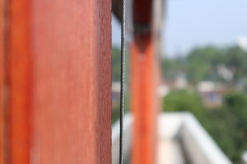 Photo modern hotel and  balcon  with selective  focus background nature