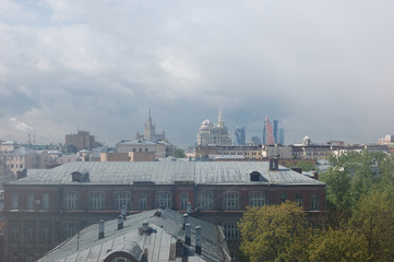 The Moscow cityscape in spring 2014