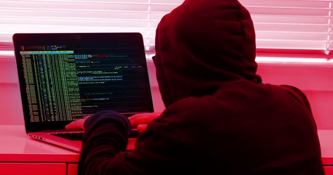 Hacker typing fake dummy code 