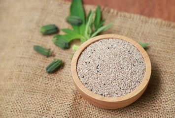 White organic sesame for health care eating in daily life 