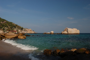 The bright afternoon in Ao Tanot (Tanote Bay) in Koh Tao, Thailand