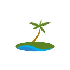 Palm tree summer logo