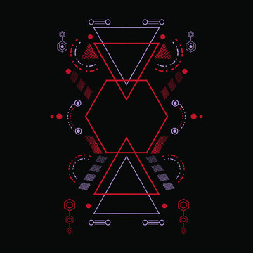 modern secred geometry ornament for background