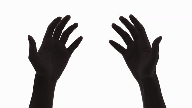 手のひら　シルエット
