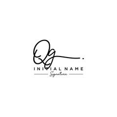 Fototapeta premium Letter QG Signature Logo Template Vector