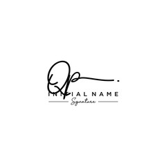 Letter QP Signature Logo Template Vector