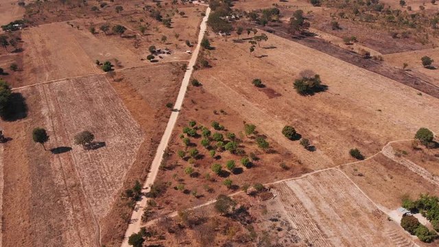 アフリカの村を空撮