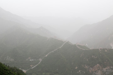 The Great Wall of China through mist & smog
