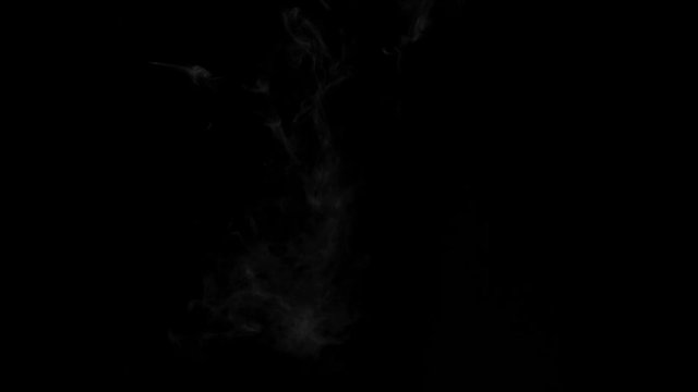 The smoke motion isolated on black background ,slow motion movement