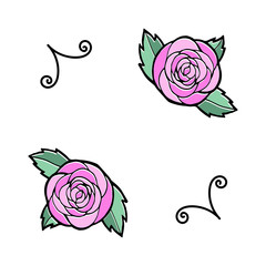 Beautiful hand drawn illustration of peony on a white background. © Natali_Mias