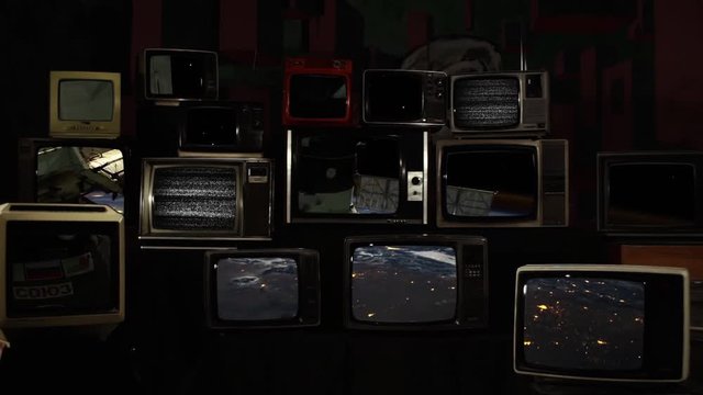 Planet Earth from the International Space Station on Retro TVs. Elements of this video furnished by NASA. 