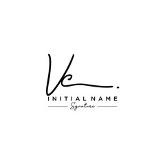 Letter VC Signature Logo Template Vector