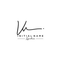 Fototapeta premium Letter VV Signature Logo Template Vector