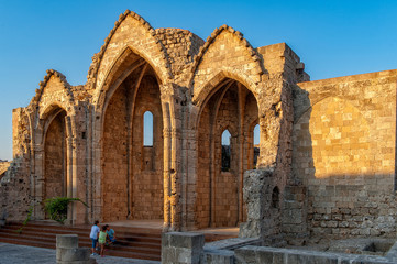 Fototapeta premium Die Kirche Sainte-Marie-du-Bourg auf Rhodos