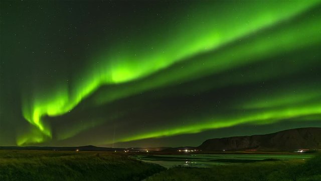 A time lapse video of the Aurora Borealis near Selfoss in south Iceland late October 2019. The Northern lights were super active that night.