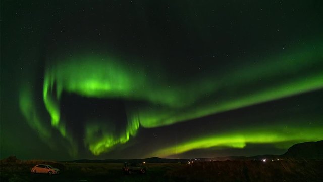 A time lapse video of the Aurora Borealis near Selfoss in south Iceland late October 2019. The Northern lights were super active that night.