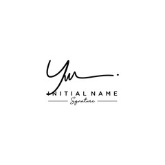 Letter YW Signature Logo Template Vector